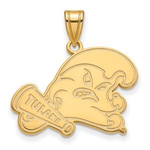 10k Yellow Gold Tulane U. Large Pendant
